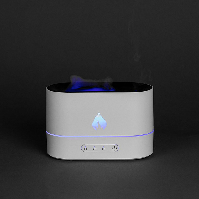 Увлажнитель-ароматизатор с имитацией пламени Fuego, белый с логотипом в Нефтекамске заказать по выгодной цене в кибермаркете AvroraStore