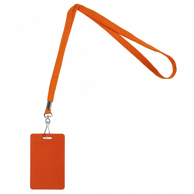 Лента с карабином Colorplan, оранжевая с логотипом в Нефтекамске заказать по выгодной цене в кибермаркете AvroraStore