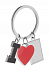 Брелок LOVE, серебристый с логотипом в Нефтекамске заказать по выгодной цене в кибермаркете AvroraStore