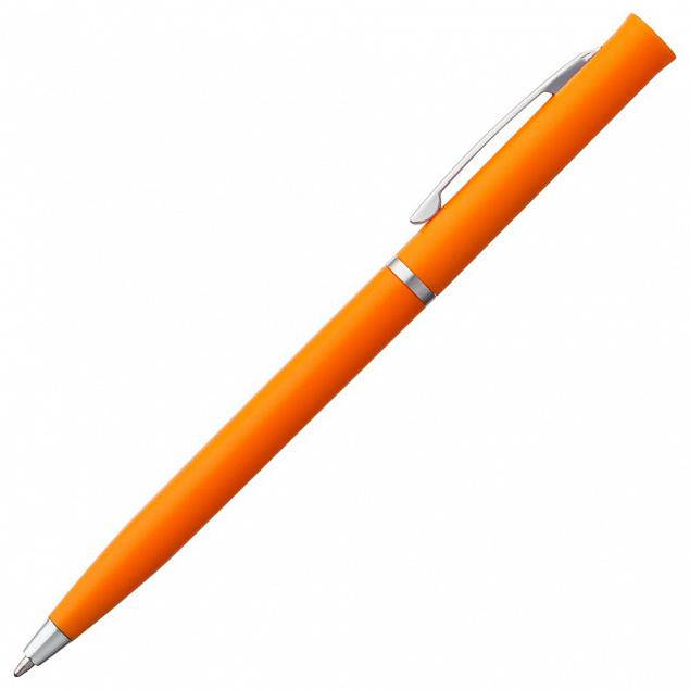 Ручка шариковая Euro Chrome, оранжевая с логотипом в Нефтекамске заказать по выгодной цене в кибермаркете AvroraStore