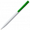 Ручка шариковая Pin, белая с зеленым с логотипом в Нефтекамске заказать по выгодной цене в кибермаркете AvroraStore