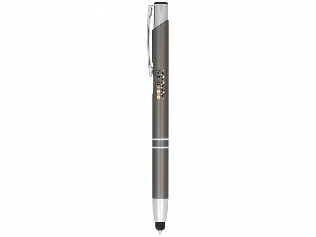 Ручка-стилус металлическая шариковая «Moneta» с анодированным покрытием с логотипом в Нефтекамске заказать по выгодной цене в кибермаркете AvroraStore
