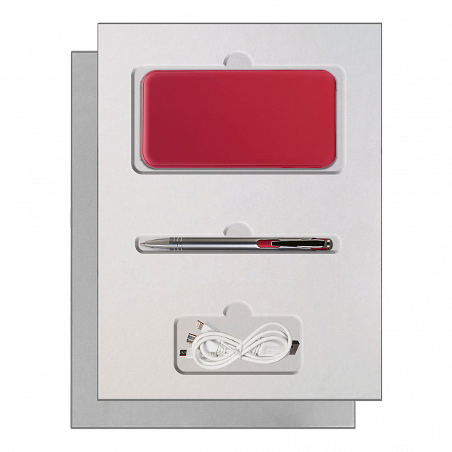 Подарочный набор Portobello/Grand красный, (Power Bank,Ручка) с логотипом в Нефтекамске заказать по выгодной цене в кибермаркете AvroraStore