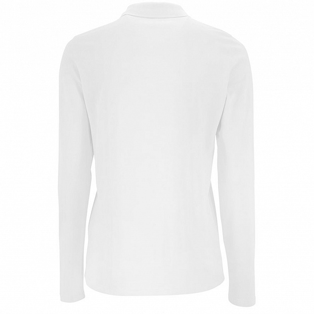 Рубашка поло женская с длинным рукавом PERFECT LSL WOMEN, белая с логотипом в Нефтекамске заказать по выгодной цене в кибермаркете AvroraStore
