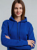 Толстовка с капюшоном на молнии унисекс King, ярко-синяя с логотипом в Нефтекамске заказать по выгодной цене в кибермаркете AvroraStore