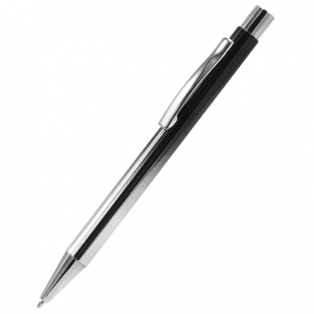Ручка металлическая Синергия - Черный AA с логотипом в Нефтекамске заказать по выгодной цене в кибермаркете AvroraStore