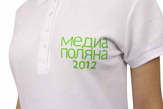 Рубашка поло женская PEOPLE 210, белая с логотипом в Нефтекамске заказать по выгодной цене в кибермаркете AvroraStore