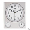 Настенные часы SATURN, серебряный с логотипом в Нефтекамске заказать по выгодной цене в кибермаркете AvroraStore