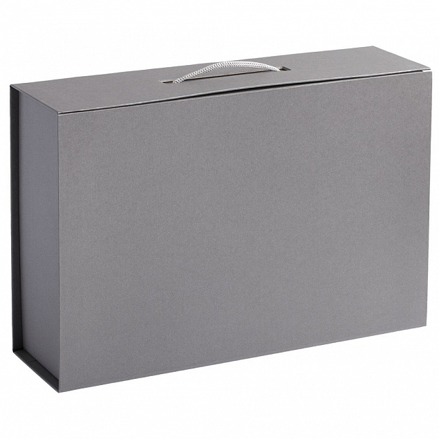 Коробка Case, подарочная, серебристая с логотипом в Нефтекамске заказать по выгодной цене в кибермаркете AvroraStore