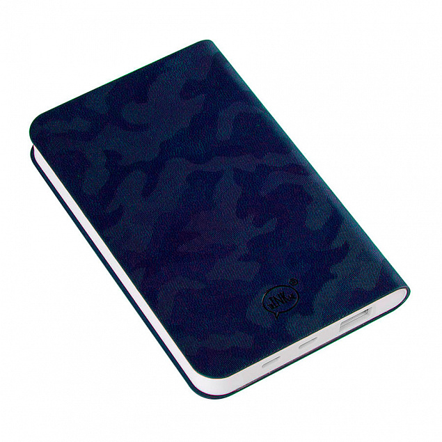 Универсальный аккумулятор "Tabby" (5000mAh), темно-синий, 7,5х12,1х1,1см с логотипом в Нефтекамске заказать по выгодной цене в кибермаркете AvroraStore