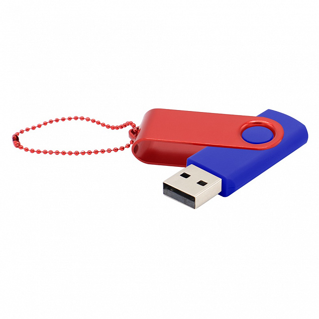 Флешка Designer To Go 2.0 USB 16Gb, синий/красный с логотипом в Нефтекамске заказать по выгодной цене в кибермаркете AvroraStore