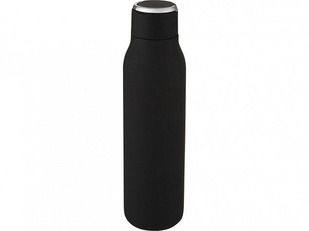 Marka, медная бутылка объемом 600 мл с вакуумной изоляцией и металлической петлей, черный с логотипом в Нефтекамске заказать по выгодной цене в кибермаркете AvroraStore