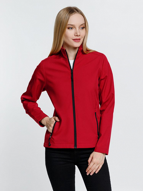 Куртка софтшелл женская RACE WOMEN красная с логотипом в Нефтекамске заказать по выгодной цене в кибермаркете AvroraStore