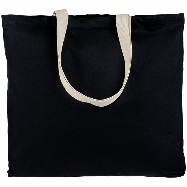 Холщовая сумка Shelty, черная с логотипом в Нефтекамске заказать по выгодной цене в кибермаркете AvroraStore