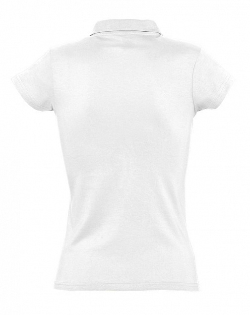 Рубашка поло женская Prescott Women 170, белая с логотипом в Нефтекамске заказать по выгодной цене в кибермаркете AvroraStore