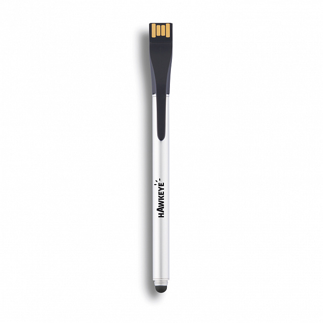 Ручка-стилус Point | 01 с флешкой на 4 ГБ, черный с логотипом в Нефтекамске заказать по выгодной цене в кибермаркете AvroraStore
