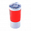 Термокружка вакуумная 'Funny" белая, красная, силикон с логотипом в Нефтекамске заказать по выгодной цене в кибермаркете AvroraStore