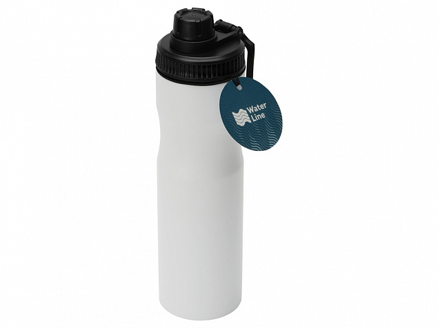 Бутылка для воды Supply Waterline, нерж сталь, 850 мл, белый/черный с логотипом в Нефтекамске заказать по выгодной цене в кибермаркете AvroraStore