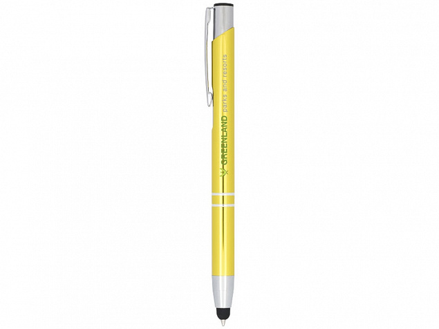Ручка-стилус металлическая шариковая «Moneta» с анодированным покрытием с логотипом в Нефтекамске заказать по выгодной цене в кибермаркете AvroraStore