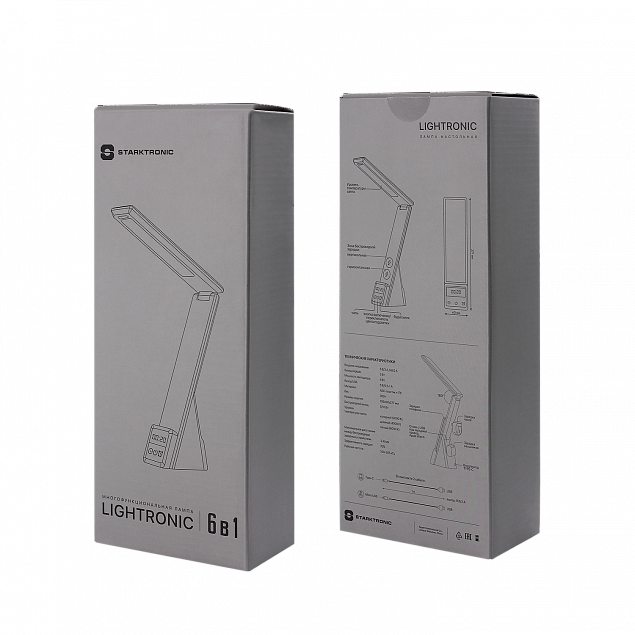 Многофункциональная лампа 6 в 1,  Lightronic (черный) с логотипом в Нефтекамске заказать по выгодной цене в кибермаркете AvroraStore