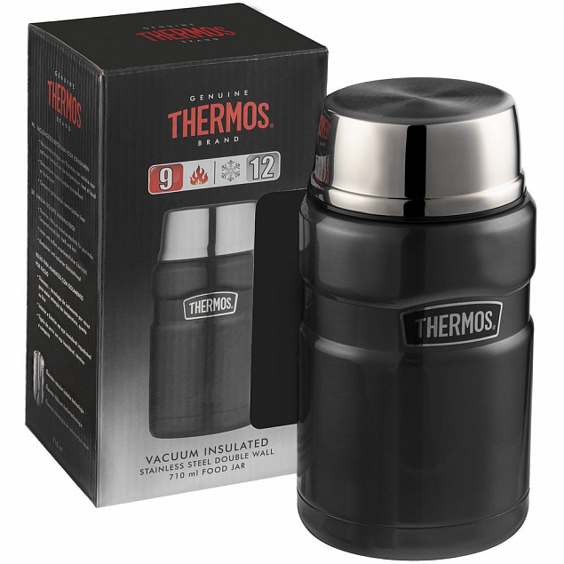 Термос для еды Thermos SK3020, черный с логотипом в Нефтекамске заказать по выгодной цене в кибермаркете AvroraStore