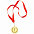 Медаль наградная на ленте  "Золото" с логотипом в Нефтекамске заказать по выгодной цене в кибермаркете AvroraStore