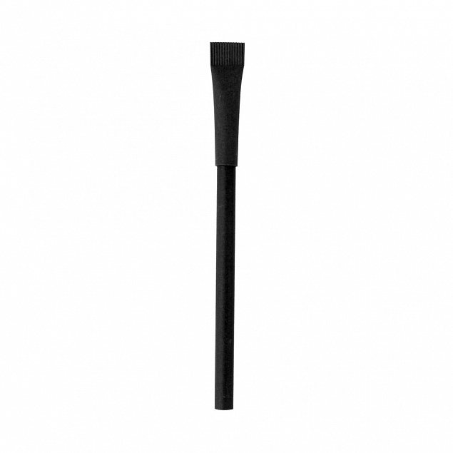 Ручка картонная Greta с колпачком - Черный AA с логотипом в Нефтекамске заказать по выгодной цене в кибермаркете AvroraStore