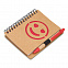 Блокнот с ручкой Smile, красный с логотипом в Нефтекамске заказать по выгодной цене в кибермаркете AvroraStore