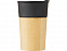 Фарфоровая кружка Pereira с бамбуковой внешней стенкой объемом 320 мл, черный глянцевый с логотипом в Нефтекамске заказать по выгодной цене в кибермаркете AvroraStore