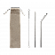 Набор многоразовых трубочек Оnlycofer white (стальной) с логотипом в Нефтекамске заказать по выгодной цене в кибермаркете AvroraStore