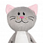 Мягкая игрушка Beastie Toys, котик с белым шарфом с логотипом в Нефтекамске заказать по выгодной цене в кибермаркете AvroraStore