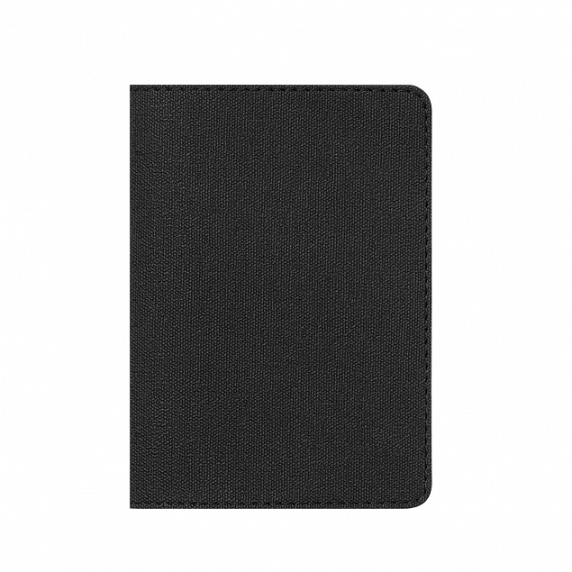 Обложка на паспорт Tweed, черная с логотипом в Нефтекамске заказать по выгодной цене в кибермаркете AvroraStore