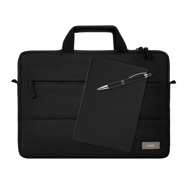 Подарочный набор Forum, черный (сумка, ежедневник, ручка) с логотипом в Нефтекамске заказать по выгодной цене в кибермаркете AvroraStore