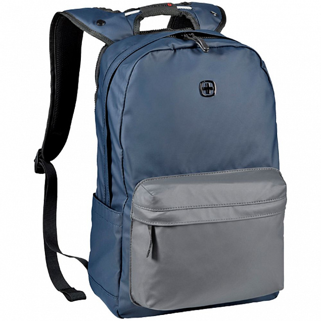 Рюкзак Photon с водоотталкивающим покрытием, голубой с серым с логотипом в Нефтекамске заказать по выгодной цене в кибермаркете AvroraStore