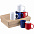 Набор из 6 кружек Promo, триколор с логотипом в Нефтекамске заказать по выгодной цене в кибермаркете AvroraStore