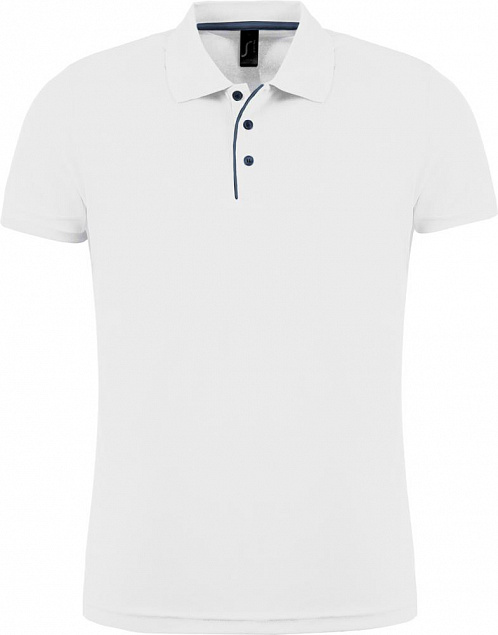 Рубашка поло мужская PERFORMER MEN 180 белая с логотипом в Нефтекамске заказать по выгодной цене в кибермаркете AvroraStore