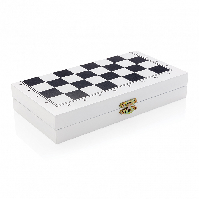 Набор настольных игр 3 в 1 в деревянной коробке с логотипом в Нефтекамске заказать по выгодной цене в кибермаркете AvroraStore