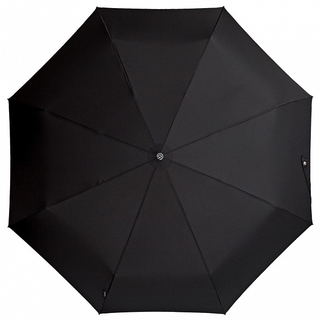 Складной зонт Gran Turismo, черный с логотипом в Нефтекамске заказать по выгодной цене в кибермаркете AvroraStore