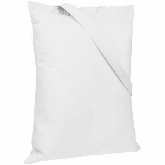 Холщовая сумка Basic 105, белая с логотипом в Нефтекамске заказать по выгодной цене в кибермаркете AvroraStore