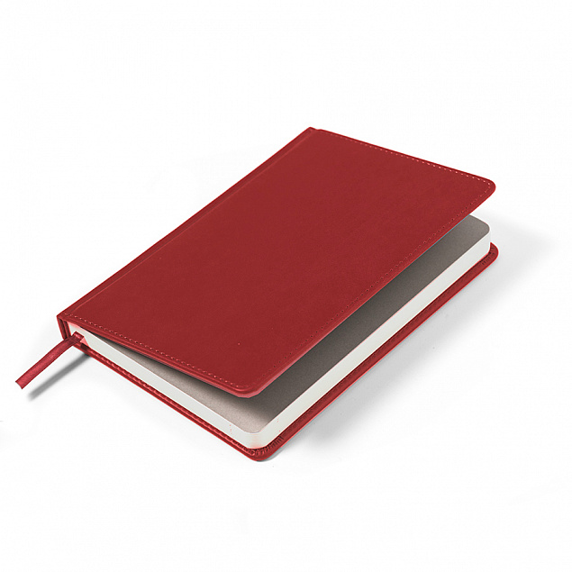 Ежедневник недатированный Campbell, А5,  красный, белый блок с логотипом в Нефтекамске заказать по выгодной цене в кибермаркете AvroraStore
