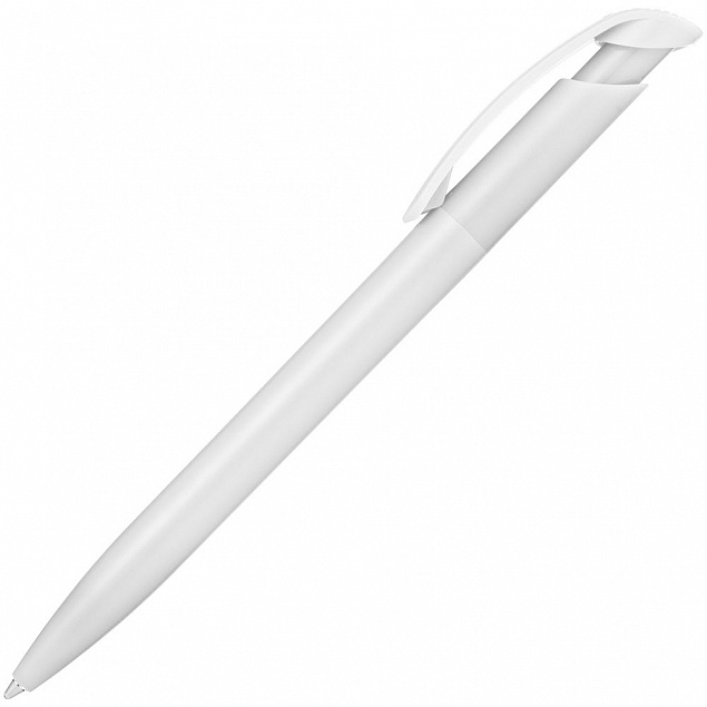 Ручка шариковая Clear Solid, белая с логотипом в Нефтекамске заказать по выгодной цене в кибермаркете AvroraStore