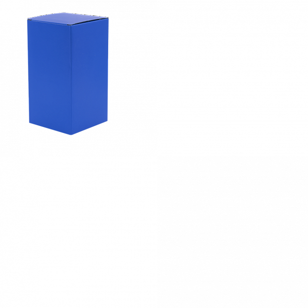 Коробка глянцевая для термокружки Surprise, синяя с логотипом в Нефтекамске заказать по выгодной цене в кибермаркете AvroraStore