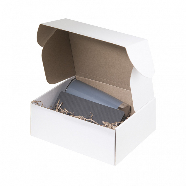 Подарочный набор Portobello серый в малой универсальной подарочной коробке (Термокружка, Ежедневник недат А5) с логотипом в Нефтекамске заказать по выгодной цене в кибермаркете AvroraStore