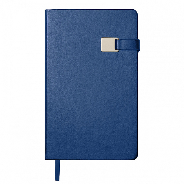 Ежедневник недатированный Spirit , А5, синий, кремовый блок с логотипом в Нефтекамске заказать по выгодной цене в кибермаркете AvroraStore