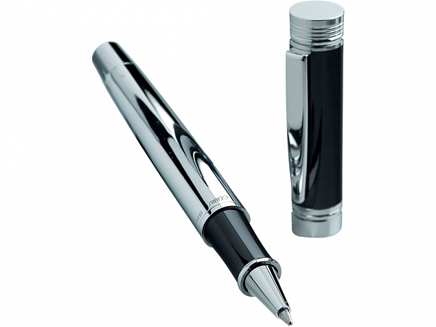 Ручка роллер Zoom Black с логотипом в Нефтекамске заказать по выгодной цене в кибермаркете AvroraStore