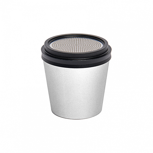 Портативная mini Bluetooth-колонка Sound Burger "Coffee" серебристый с логотипом в Нефтекамске заказать по выгодной цене в кибермаркете AvroraStore