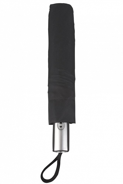 Зонт складной Fiber, черный с логотипом в Нефтекамске заказать по выгодной цене в кибермаркете AvroraStore