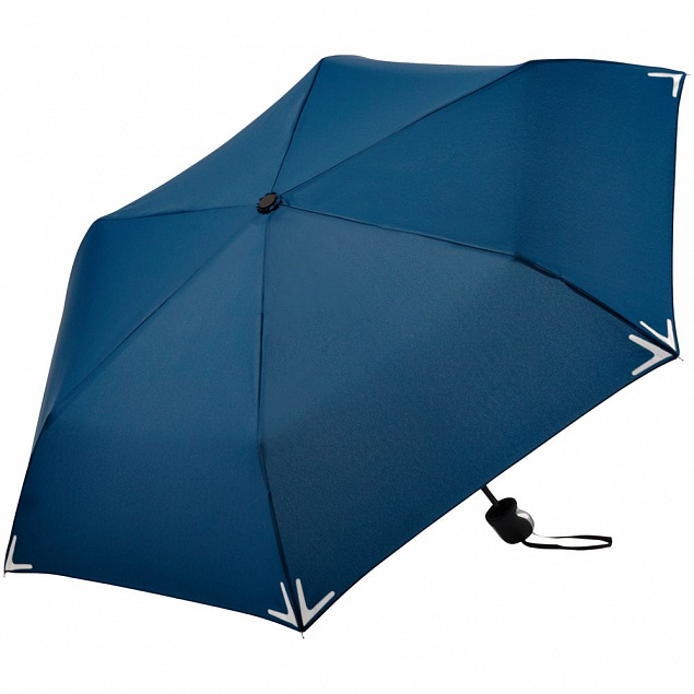 Зонт складной Safebrella, темно-синий с логотипом в Нефтекамске заказать по выгодной цене в кибермаркете AvroraStore