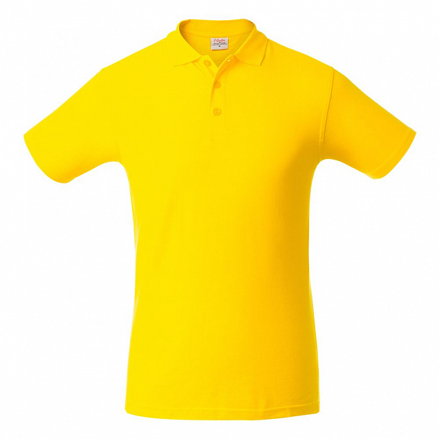 Рубашка поло мужская SURF, желтая с логотипом в Нефтекамске заказать по выгодной цене в кибермаркете AvroraStore
