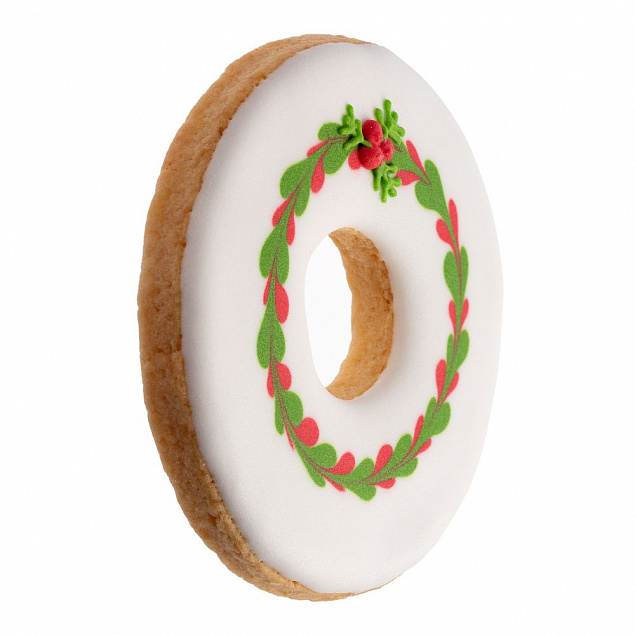 Печенье «Рождественский венок» с логотипом в Нефтекамске заказать по выгодной цене в кибермаркете AvroraStore